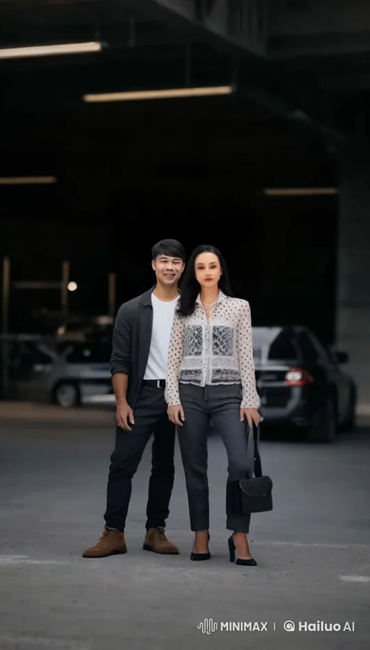 Couple's Intimate Dance in Dimly Lit Parking Garage – AI Generated Video | Hailuo AI