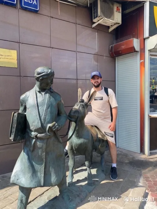 Animated Live2D Video of a Guy on a Spinning Donkey – AI Generated Video | Hailuo AI