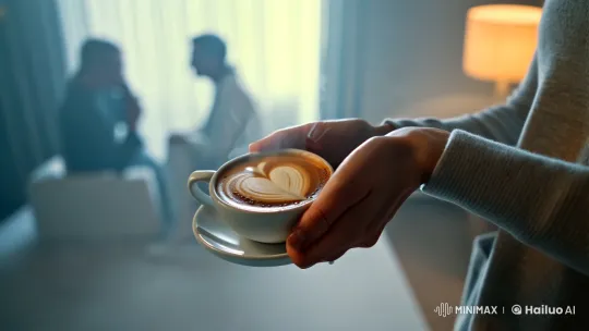Artful Ritual: The Aesthetic of Coffee Enjoyment – AI Generated Video | Hailuo AI