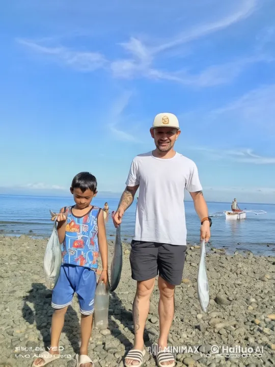 Father and Son Practicing Martial Arts on Beach – AI Generated Video | Hailuo AI