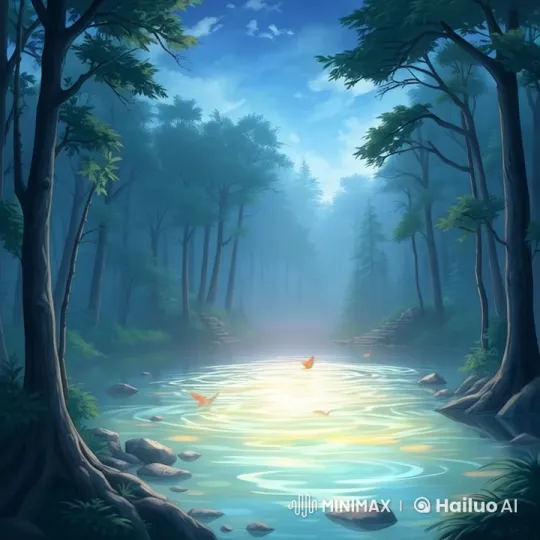 Magical Forest Pond with Dynamic Nature Elements – AI Generated Video | Hailuo AI