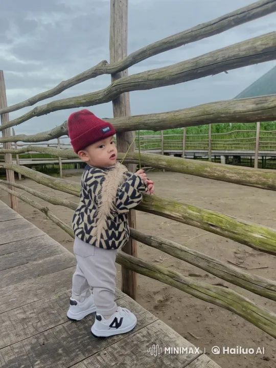 Child Practicing Kungfu on Wooden Walkway – AI Generated Video | Hailuo AI