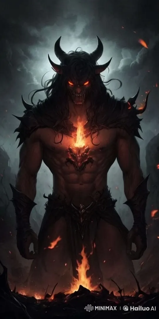 Transformation of a Figure's Head into a Burning Skull – AI Generated Video | Hailuo AI