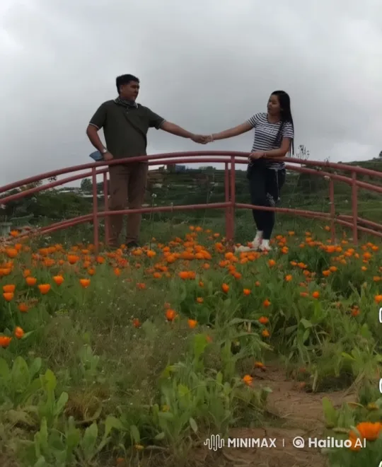 Casual Duo Engages in Dynamic Kungfu on Serene Bridge – AI Generated Video | Hailuo AI