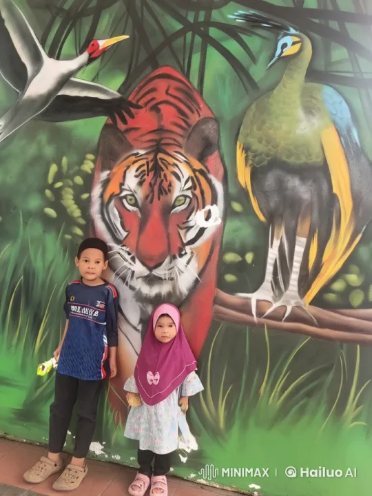 Children Display Martial Arts in Vivid Jungle Mural Setting – AI Generated Video | Hailuo AI