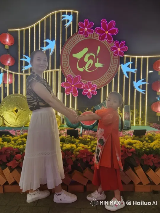 Woman and Girl Celebrate Together in Festive Live2D Video – AI Generated Video | Hailuo AI