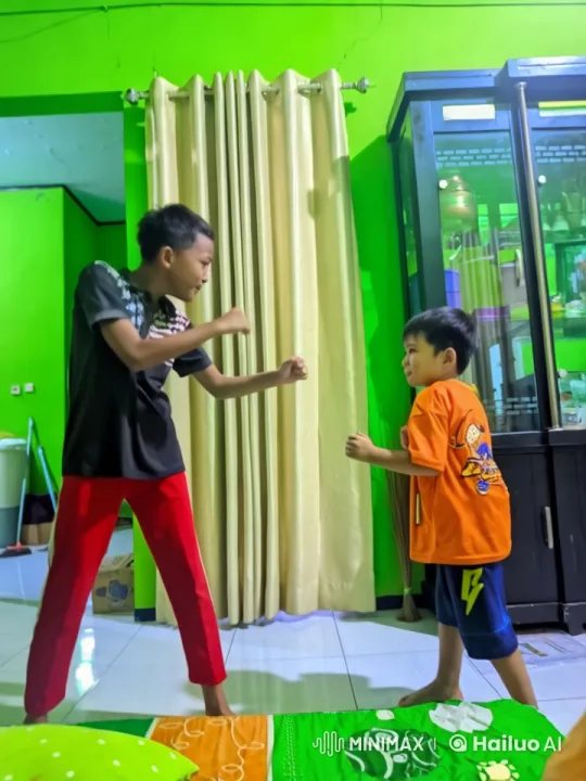 Boys Engage in Energetic Live2D Kungfu Fight – AI Generated Video | Hailuo AI