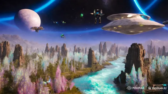 Advanced Robot Explores Enigmatic Alien Planet – AI Generated Video | Hailuo AI