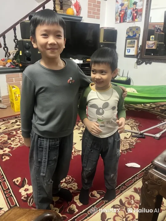Energetic Play Between Two Boys in a Living Room – AI Generated Video | Hailuo AI