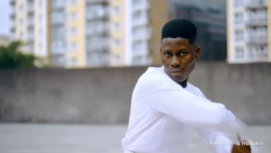 African Man Demonstrates Athletic Kung Fu Skills – AI Generated Video | Hailuo AI
