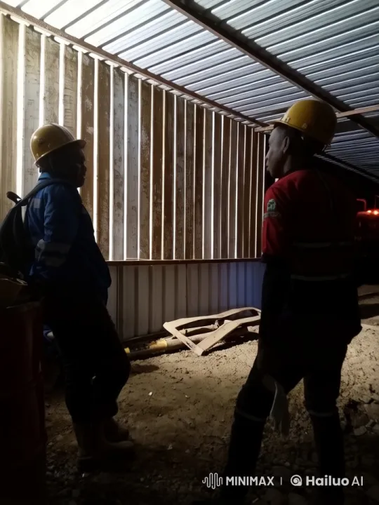 Construction Site Workers Discussing with Animated Gestures – AI Generated Video | Hailuo AI