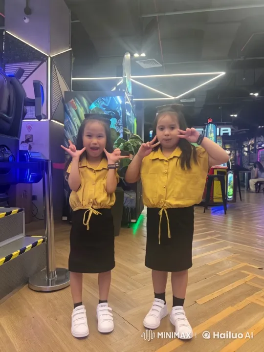 Young Girls Perform Synchronized Kungfu in Futuristic Arcade – AI Generated Video | Hailuo AI