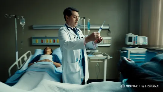 Doctor Extracts Blood from Gorilla in Serene Hospital Scene – AI Generated Video | Hailuo AI