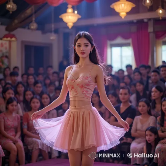 Elegant Woman Performing Gracefully in a Live2D Rendered Scene – AI Generated Video | Hailuo AI