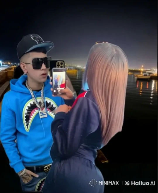 Romantic Night Waterfront Live2D Kiss Scene – AI Generated Video | Hailuo AI