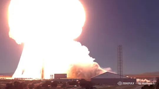 Nuclear Blast and Solar Eruption Visual Spectacle – AI Generated Video | Hailuo AI