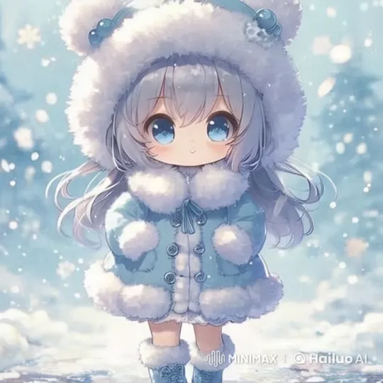 Cute Girl Enjoying a Snowy Winter Walk in Live2D – AI Generated Video | Hailuo AI