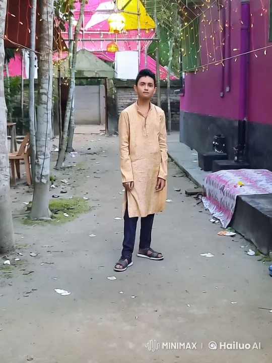 Traditional Kurta-Wearing Young Man Showcases Martial Arts in Festive Cinematic Setting – AI Generated Video | Hailuo AI