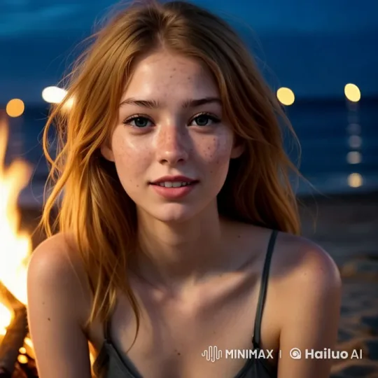 Beach Bonfire Chat in Live2D Animation – AI Generated Video | Hailuo AI