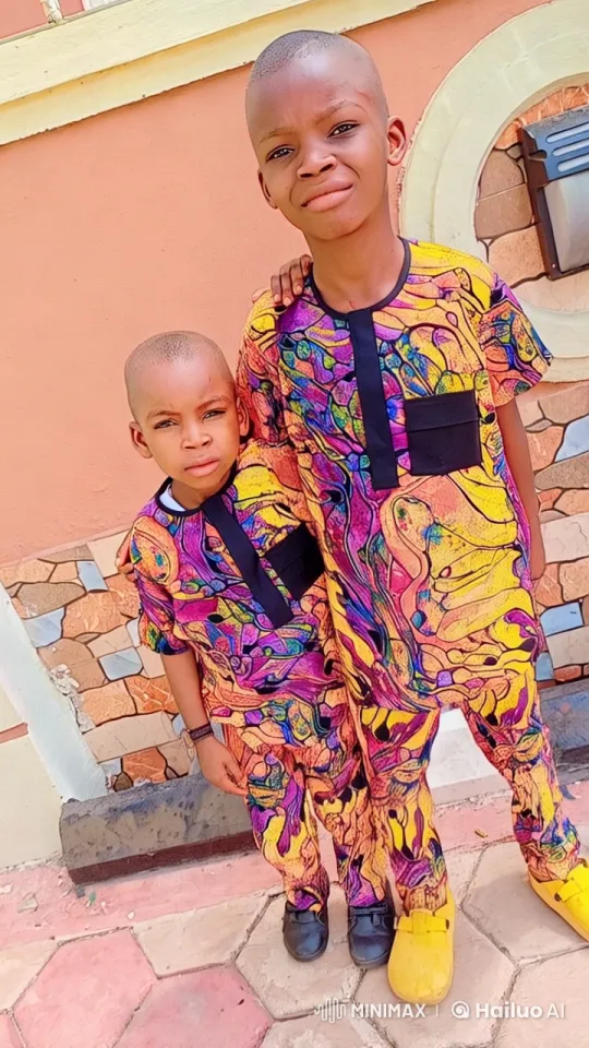 Children in Vibrant Traditional Outfits Stand Together – AI Generated Video | Hailuo AI