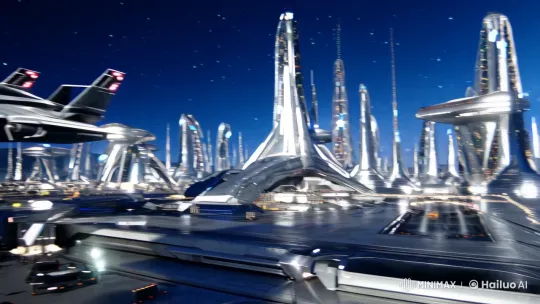 Space Pirates' Music Video: Futuristic Spaceport Adventure – AI Generated Video | Hailuo AI