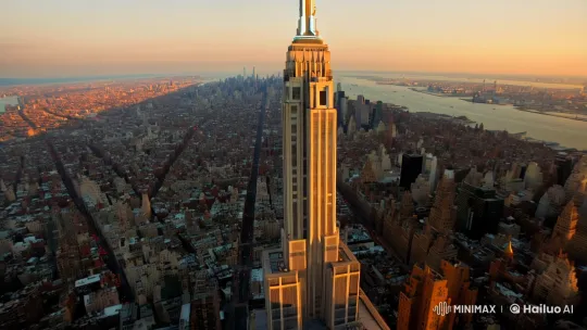 Dynamic Camera Captures Intimate Empire State View – AI Generated Video | Hailuo AI