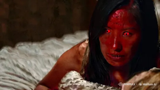 Chinese Woman Possessed with Red Eyes in Exorcist Scene – AI Generated Video | Hailuo AI