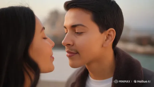 Affectionate Exchange: The Act of Kissing – AI Generated Video | Hailuo AI