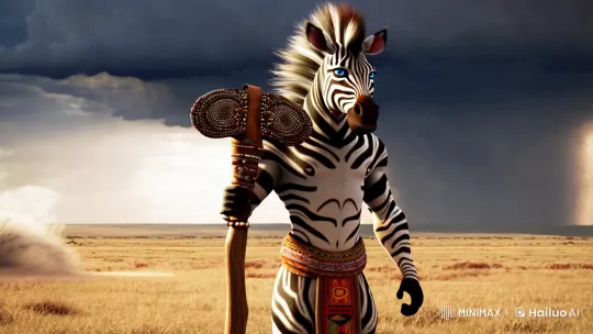 Warrior Zebra: Majestic Leader of the Savannah – AI Generated Video | Hailuo AI
