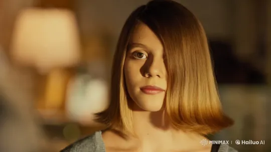 Young Woman's Softly Lit Emotional Transition – AI Generated Video | Hailuo AI