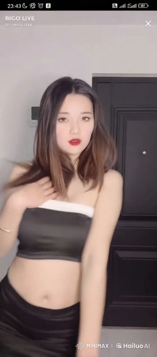 Blindfolded Woman Touches Herself in Minimalist Setting – AI Generated Video | Hailuo AI