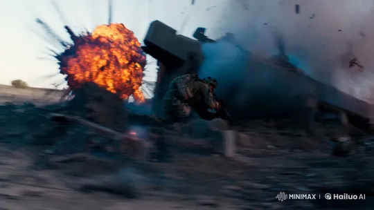Soldier's Chaotic Escape in Hyper-Speed POV – AI Generated Video | Hailuo AI