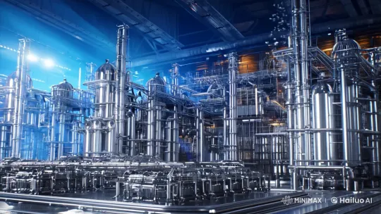 Quantum Fracture: Futuristic Factory Spectacle – AI Generated Video | Hailuo AI