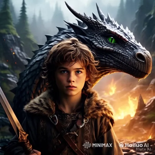 Warrior and Dragon: Epic Medieval Fantasy Scene in Live2D – AI Generated Video | Hailuo AI