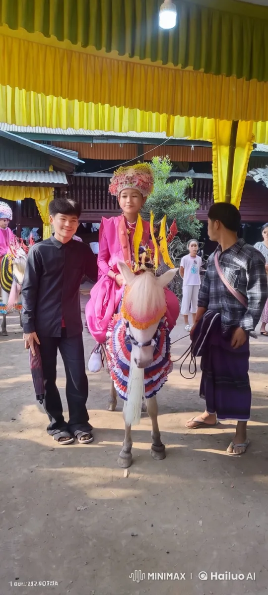 Traditional Celebration: Child on Decorated Horse – AI Generated Video | Hailuo AI