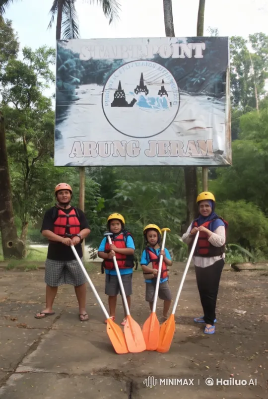 Family Prepares for Rafting with Kungfu Flair – AI Generated Video | Hailuo AI