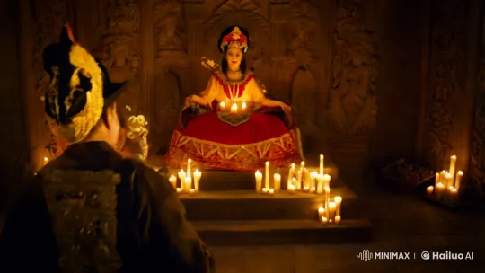 Western Priest Fights Evil in Aesthetic Shrine Scene – AI Generated Video | Hailuo AI
