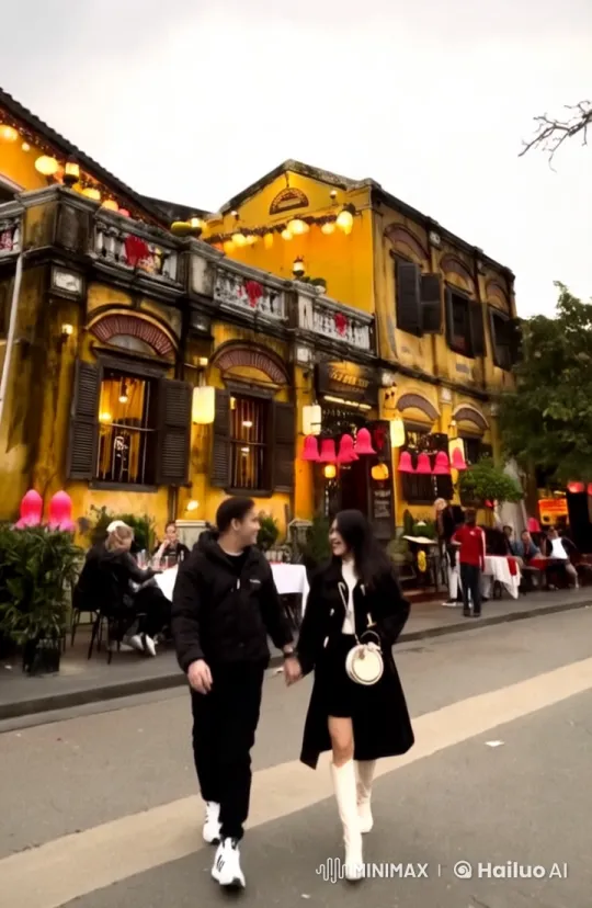 Couple's Lively Kung Fu Fight in Historic Setting – AI Generated Video | Hailuo AI
