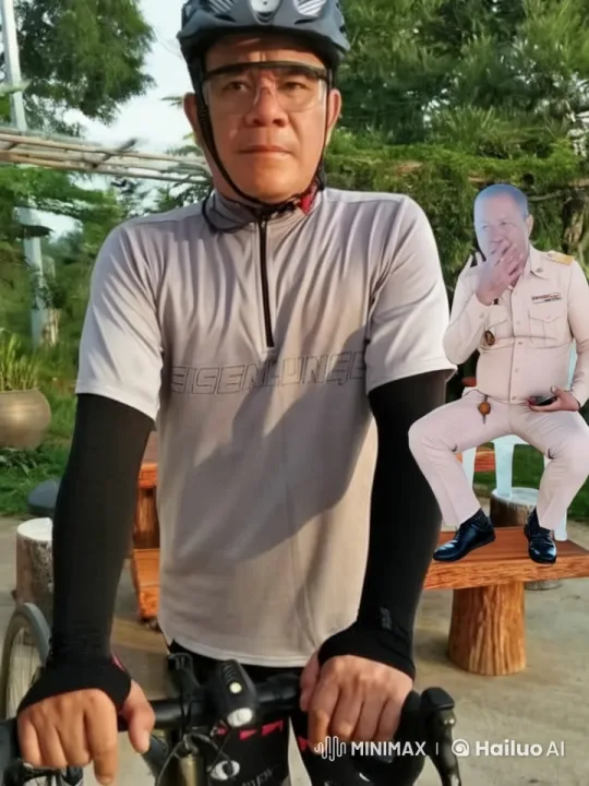 Cyclist and Uniformed Person Confrontation in Live2D Animation – AI Generated Video | Hailuo AI
