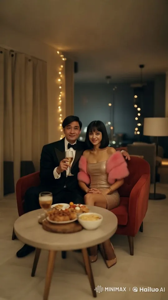 Elegant Couple's Intimate Dinner and Dance in Sunlit Setting – AI Generated Video | Hailuo AI