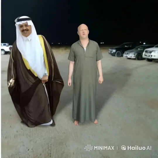 Middle Eastern Men Bonding Over a Nighttime Jog – AI Generated Video | Hailuo AI