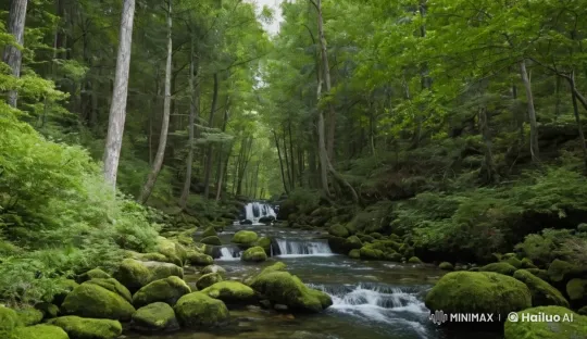 Tranquil Forest Stream in Live2D Animation – AI Generated Video | Hailuo AI