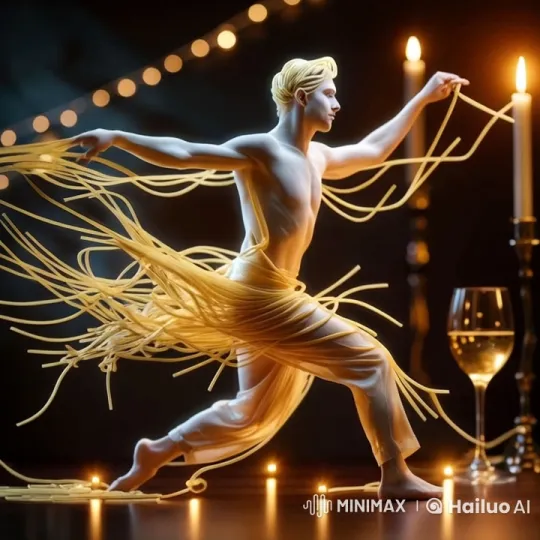 Italian Restaurant: Pasta Dancer in 8K Cinematic Spin – AI Generated Video | Hailuo AI