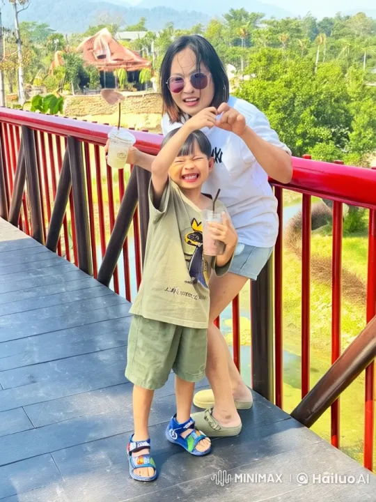Family Martial Arts Display on a Bridge – AI Generated Video | Hailuo AI