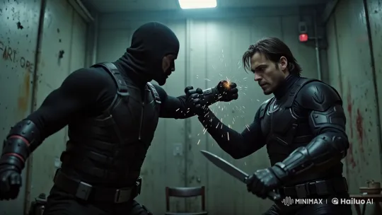 Winter Soldier Engages in Brutal Knife Fight – AI Generated Video | Hailuo AI