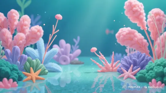 Colorful Underwater Ecosystem in Tranquil Motion – AI Generated Video | Hailuo AI