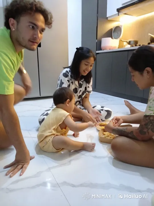 Family Bonding in a Cozy Kitchen Setting – AI Generated Video | Hailuo AI