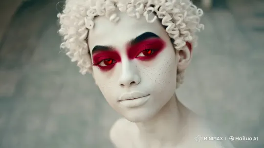 Androgynous Albino Teen: A Visual Symphony of Contrasts – AI Generated Video | Hailuo AI