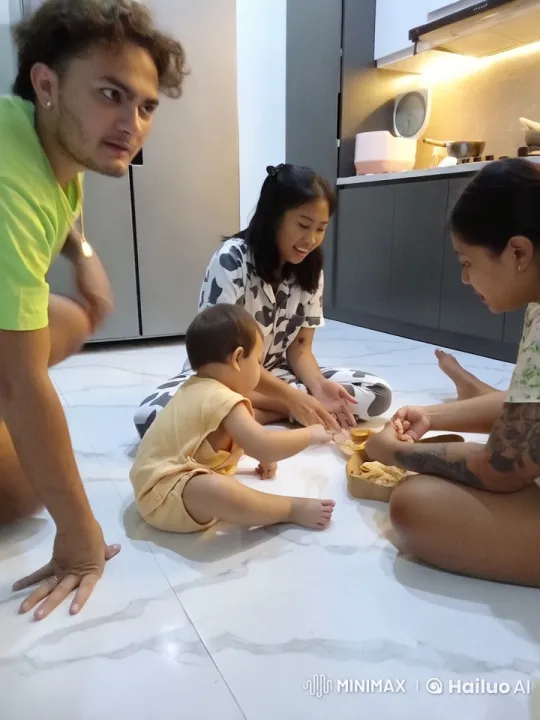 Modern Kitchen Scene with Engaged Individuals – AI Generated Video | Hailuo AI
