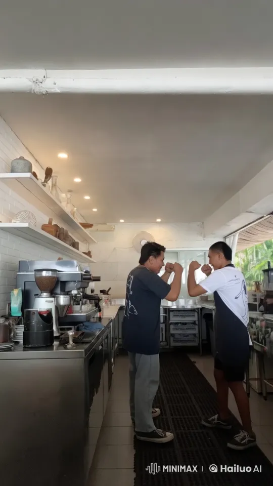 Lively Cafe: Animated Kung Fu Friendship – AI Generated Video | Hailuo AI